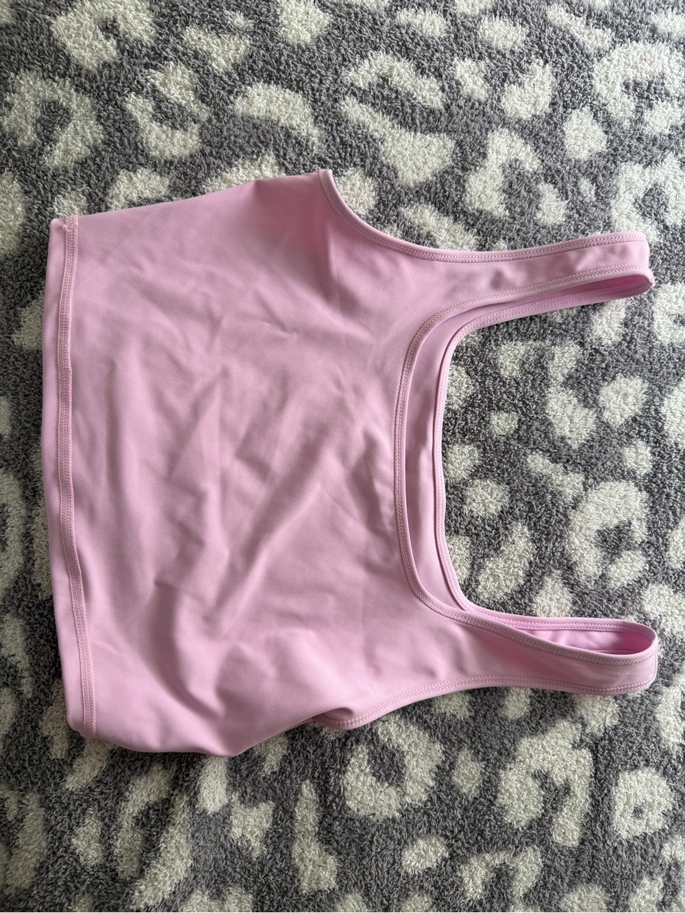 SHEIN Light Pink Square Neck Crop Tank